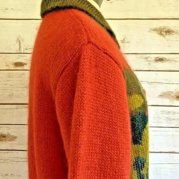 Women Long Sleeve Pull Over Partial Button Down Collar Casual Sweater Size Large - Picture 7 of 12